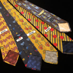 A COLLECTION OF VINTAGE MOSCHINO SILK TIES