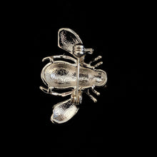 Load image into Gallery viewer, A WHITE ENAMEL BEE BROOCH WITH HEARTS
