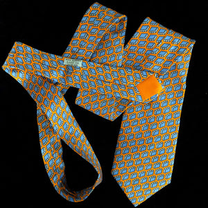 HERMES 90s TIE WITH BRIEFCASE PRINT