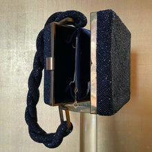 Load image into Gallery viewer, AN UNUSUAL 1940s BEADED BOX PURSE WITH TWIST ROPE STRAP
