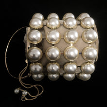 Load image into Gallery viewer, PEARL CAGE BASKET EVENING BAG
